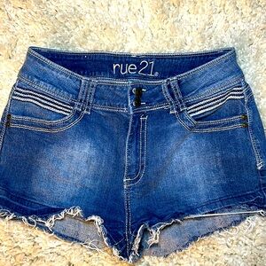 Rue 21 Star Pockets Jean Shorts sz 11/12